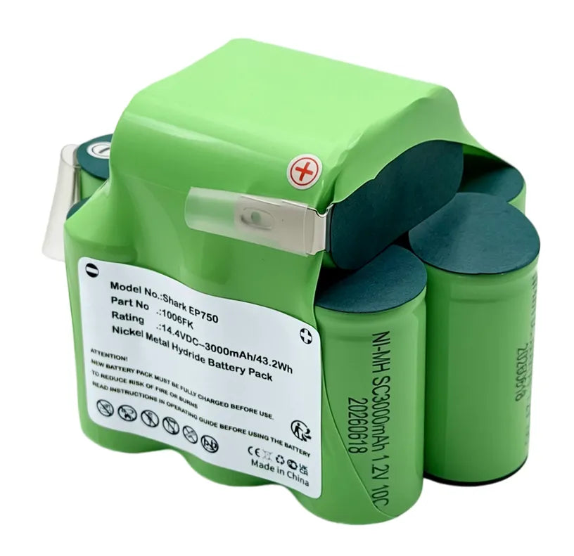 1006FK Replacement Battery For Euro Pro Shark EP750 100350 XBP746 Vacuum