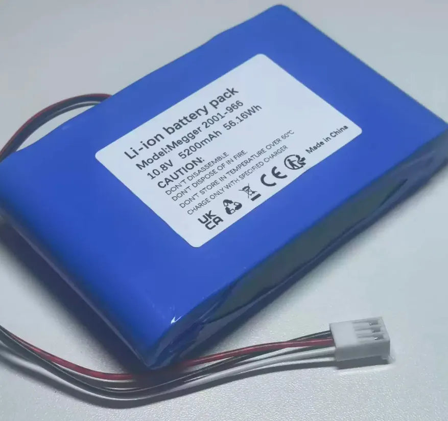 2001-966 Battery For Megger MIT1025 MIT515 MIT525 Insulation Tester with Plug
