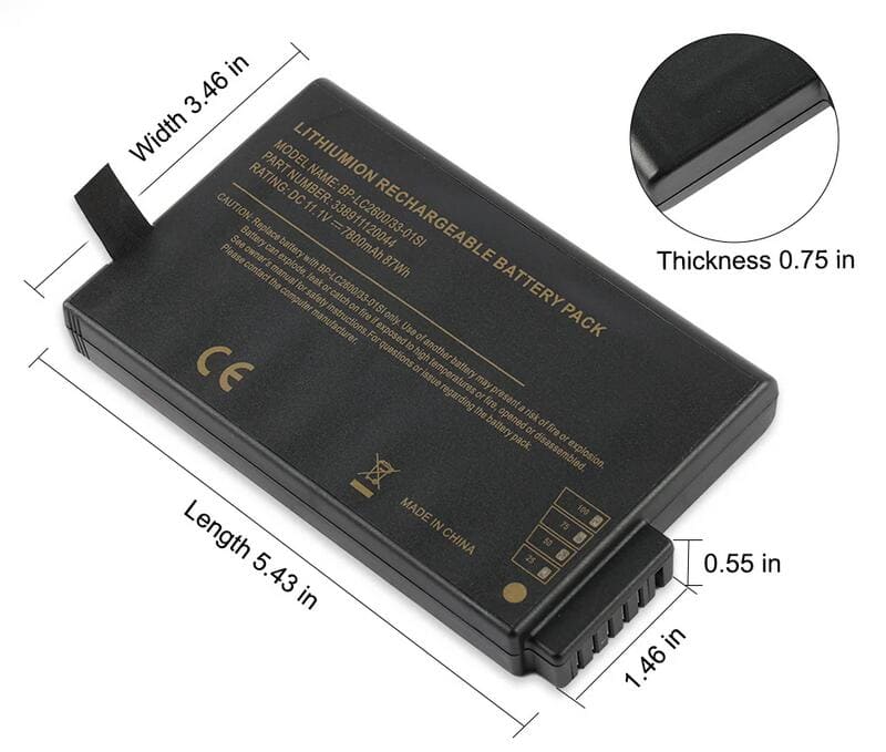 338911120044 Battery for Getac M230 X500 BP-LP2900/33-01PI BP-LC2400/33-01SI