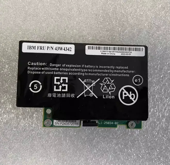 43W4342 Battery for IBM ServeRAID MR10i M5014 M5015 MR10 46M0855