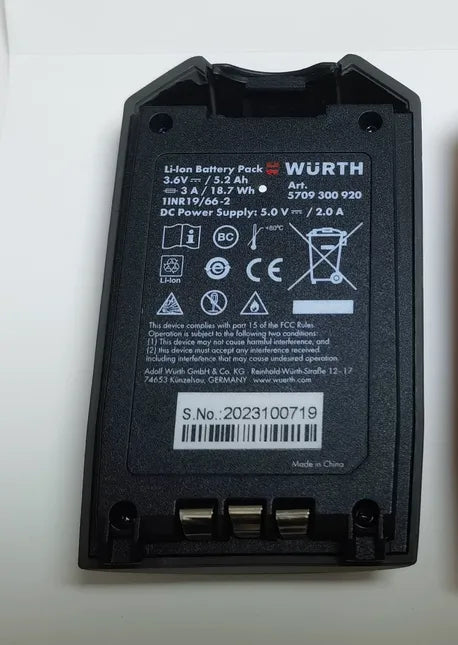 913012 Würth 5709 300 920 Batterie de rechange pour niveaux laser Leica Lino L6 L6R L6G