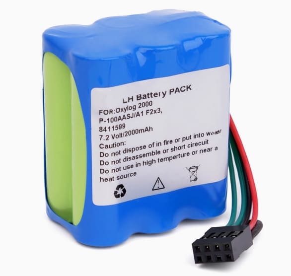 8411599 Battery for Oxylog 2000 P-100AASJ/A1 F2x3 7.2V 2000mAh