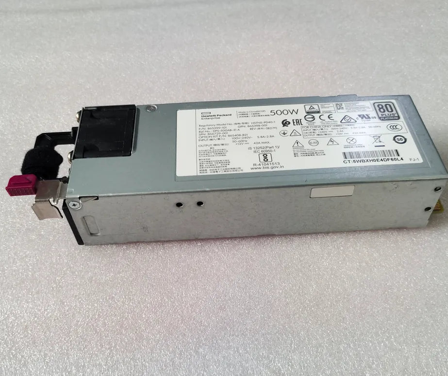 HPE/HP DL380 360 G10 Gen10 500W Power Supply 865398-001 865399-501 865399-101