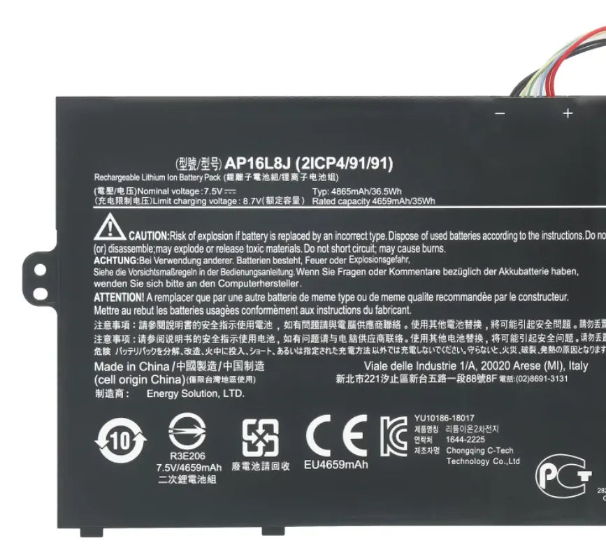 AP16L8J Battery For Acer Chromebook Spin 311 CP311-3H-K2RJ 36.5Wh 4659mAh