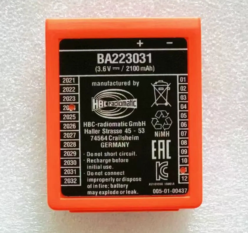 Replacement HBC BA223031 2100mAh 3.6V Shield Machine Remote Control Battery