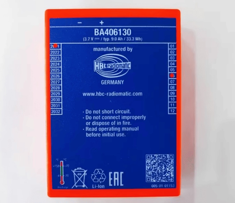 BA406130 Original remote control battery for HBC BA406131 tunneling assembly machines