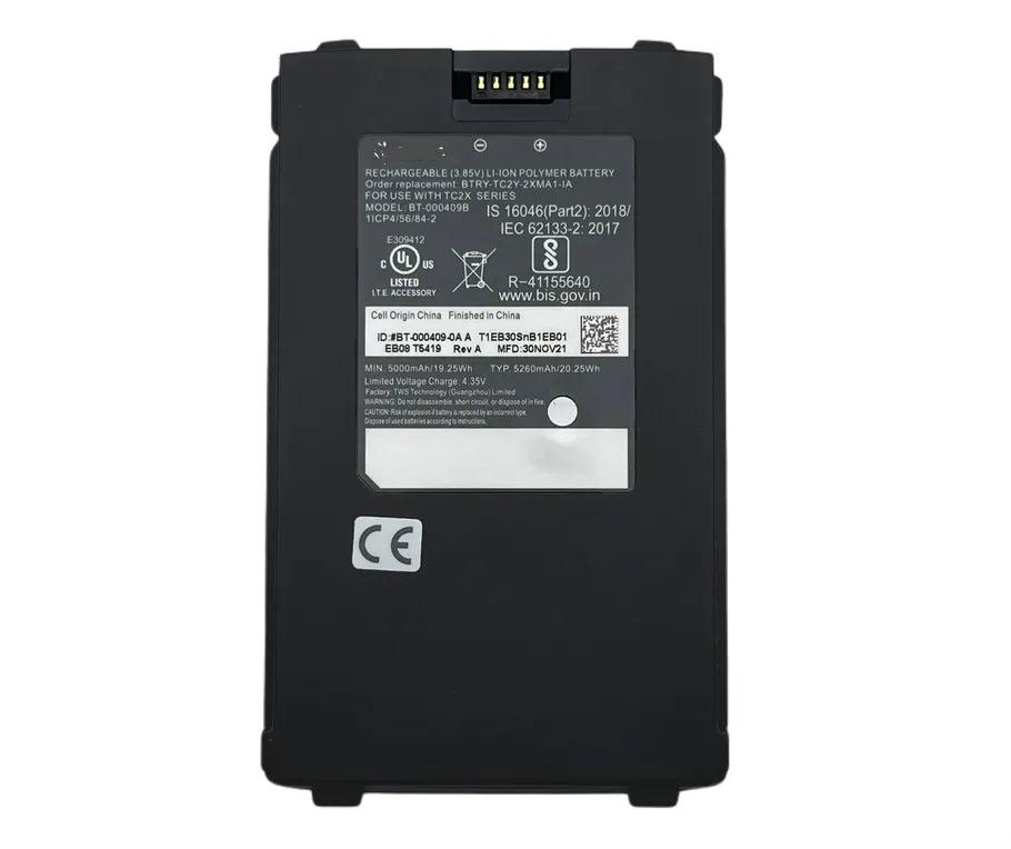 BT-000409B Battery For Zebra TC21 TC26 BTRY-TC2Y-2XMA1-IA 5260mAh