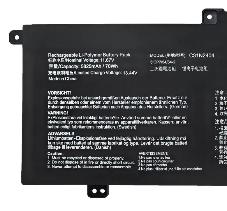 C31N2404 Battery For Asus Zenbook A14 UX3407NA, Zenbook A14 UX3407NA-QD004W