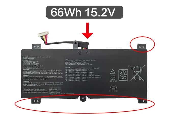 C41N1731-2 Battery For Asus ROG Strix G17 ROG Strix G G731GV C41N1731 80Wh