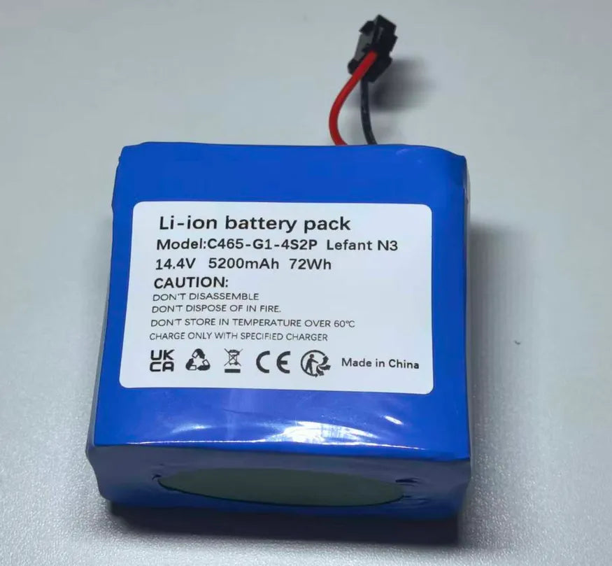 C465-G1-4S2P 14.4V 5200mAh Battery for Lefant N3 M210 Robot Vacuum Cleaner