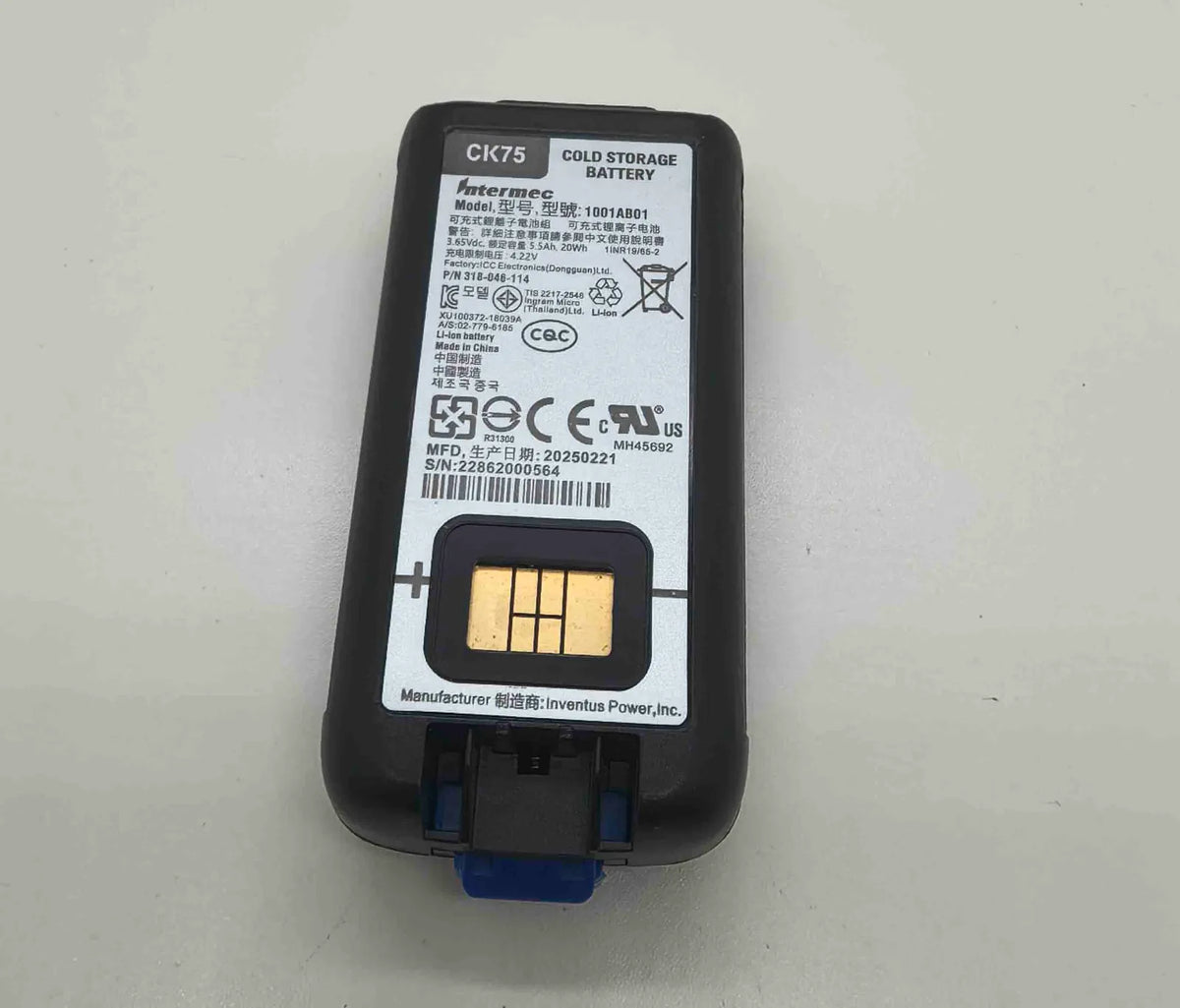1001AB01 Replacement Honeywell Intermec CK75 Barcode Scanner Battery 5500mAh