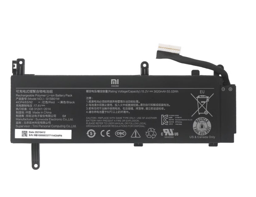 G15B01W G15BO1W Battery for XiaoMi Mi Gaming Laptop 2019 GTX1060 Intel I7 - Store Shoppe