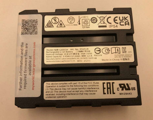 GEB334 954518 Battery for Leica CS20 FlexLine TS03, TS07, TS10, iCB50, iCB70 - Store Shoppe