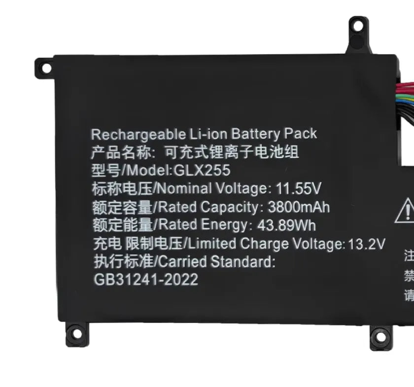 GLX255 Battery for Aierluy M15X HIPAA Dark Night T2 Z19 20201127 43.89Wh