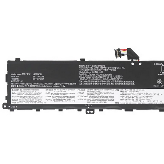 Lenovo L20M4P75 L20D4P75 ThinkPad X1 Extreme Gen 4-20Y50023ZA Battery - Store Shoppe