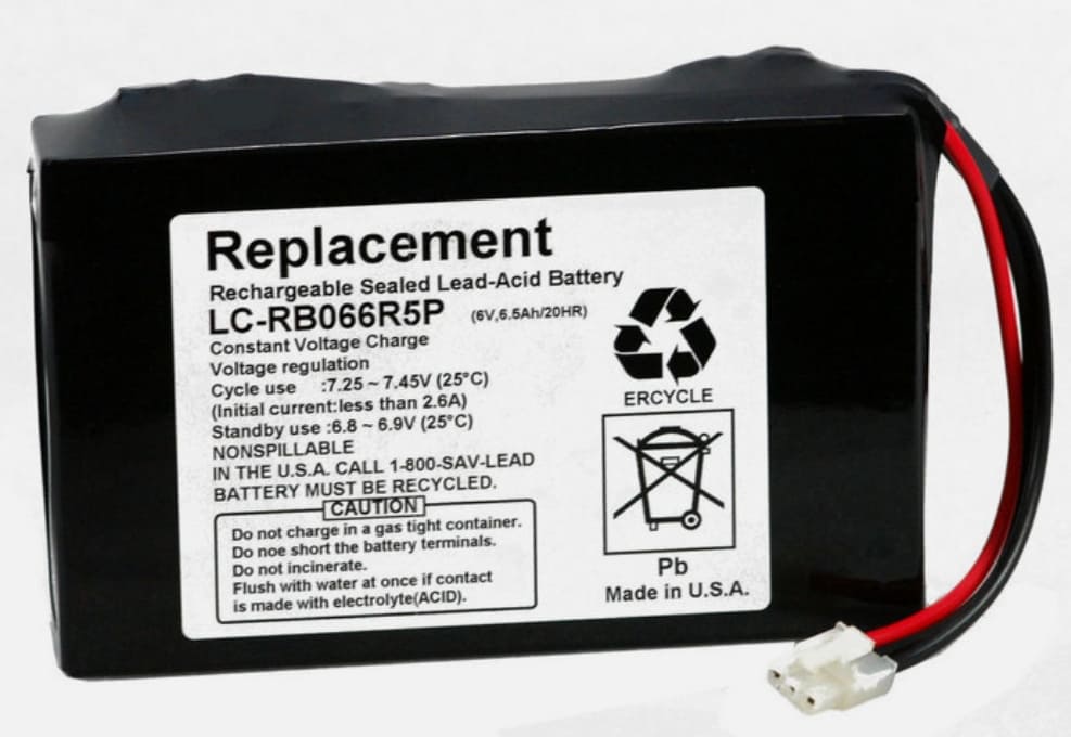 LC-RB066R5P Battery for Welch Allyn 622SO 622S0 622SP 622NO Defibrillator