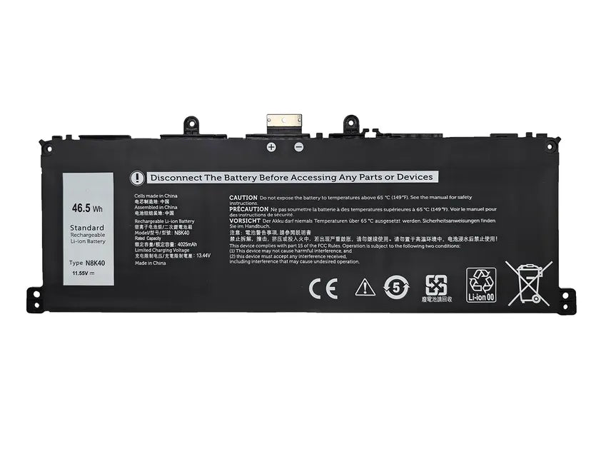 N8K40 Replacement Battery For Dell Latitude 7350 Detachable YV18F 46.5Wh