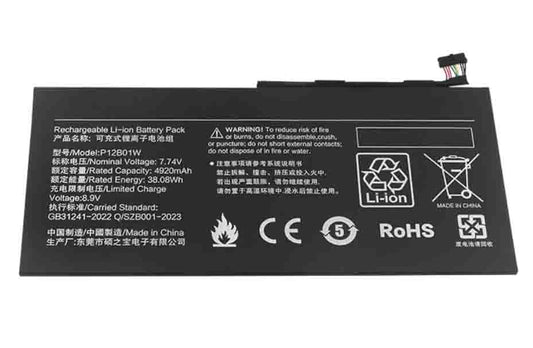 P12B01W 38.08WH Replacement Battery for Xiaomi Book S 12.4 MIT2205-AA