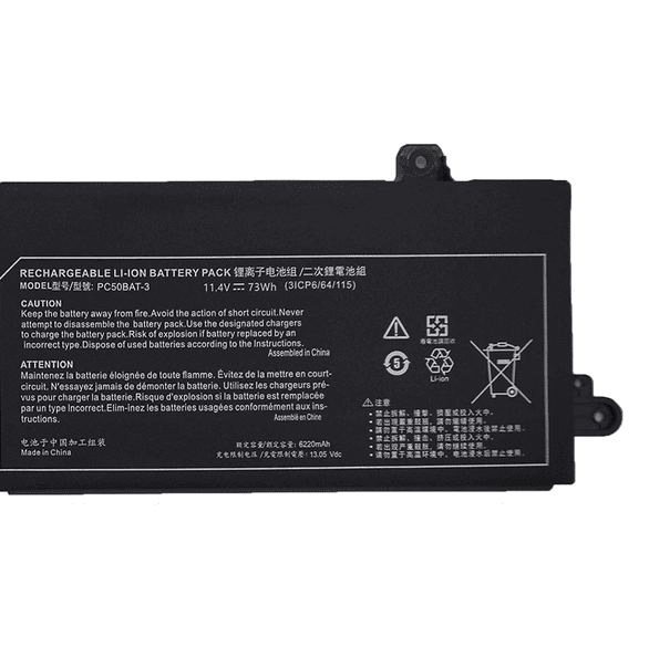 PC50BAT-3 Battery for Thunderobot 911 P1 Clevo PC50DN2, PC50S