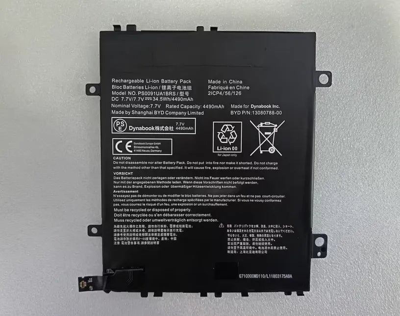 Batterie de rechange Toshiba Dynabook PS0091UA1BRS 13080788-00