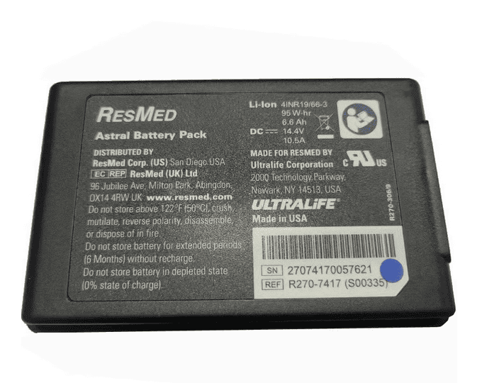 Batterie R270-7417 pour Resmed ASTRAL 150 S00335 6600 mAh/95 Wh