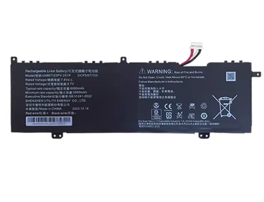 U4867123PV-2S1P Battery for Acer Aspire Lite AL15-31P, Aspire N23J1, N23J1