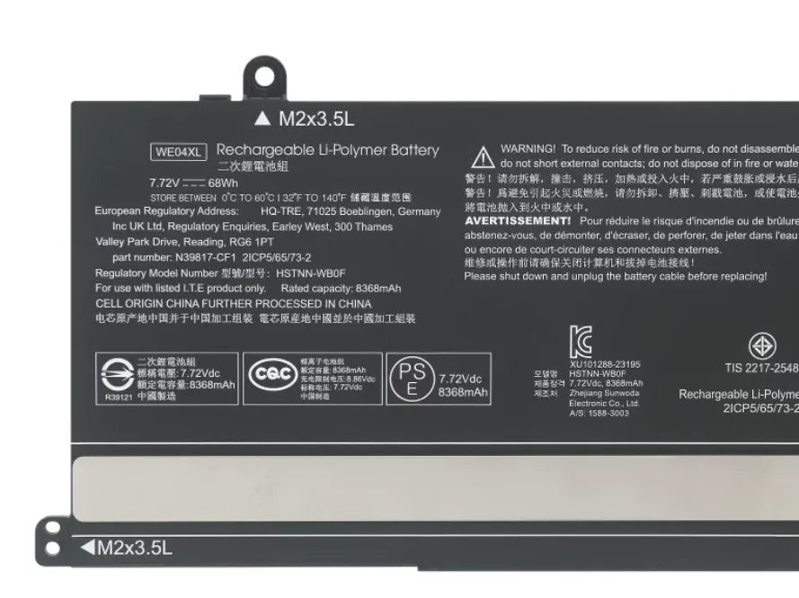 WE04XL Battery For Hp HSTNN-WB0F N39817-CF1 TPN-W161 Book Pro 16-ab0041TU