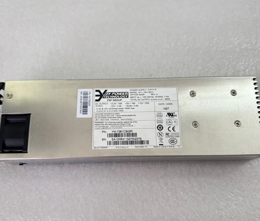 YM-7381C 380W Server Hot-Swappable Redundant Power Supply for 3Y Power