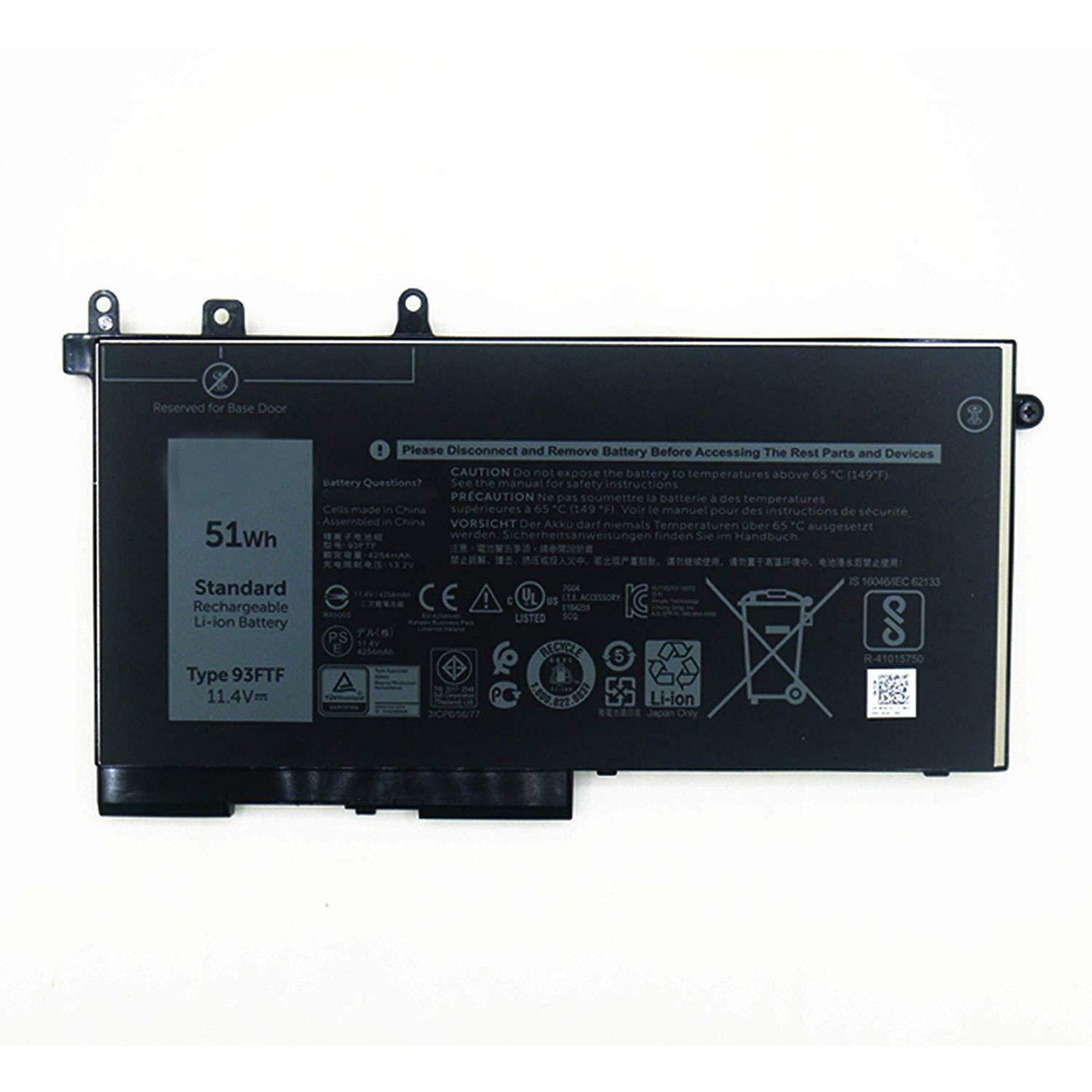 93FTF D4CMT Battery for Dell Latitude 5280 E5280 E5480 Latitude E5580 - Store Shoppe