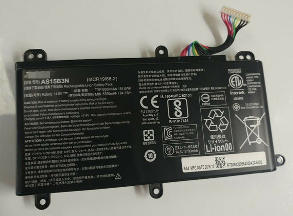 AS15B3N Battery For Acer Predator 15 G9-592 G9-593 Predator 17 G9