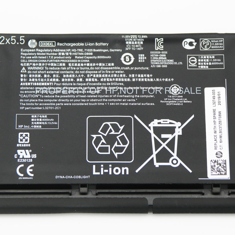 DX06XL Battery For Hp HSTNN-DB98 OMEN X 2S 15-dg0000nc - Store Shoppe