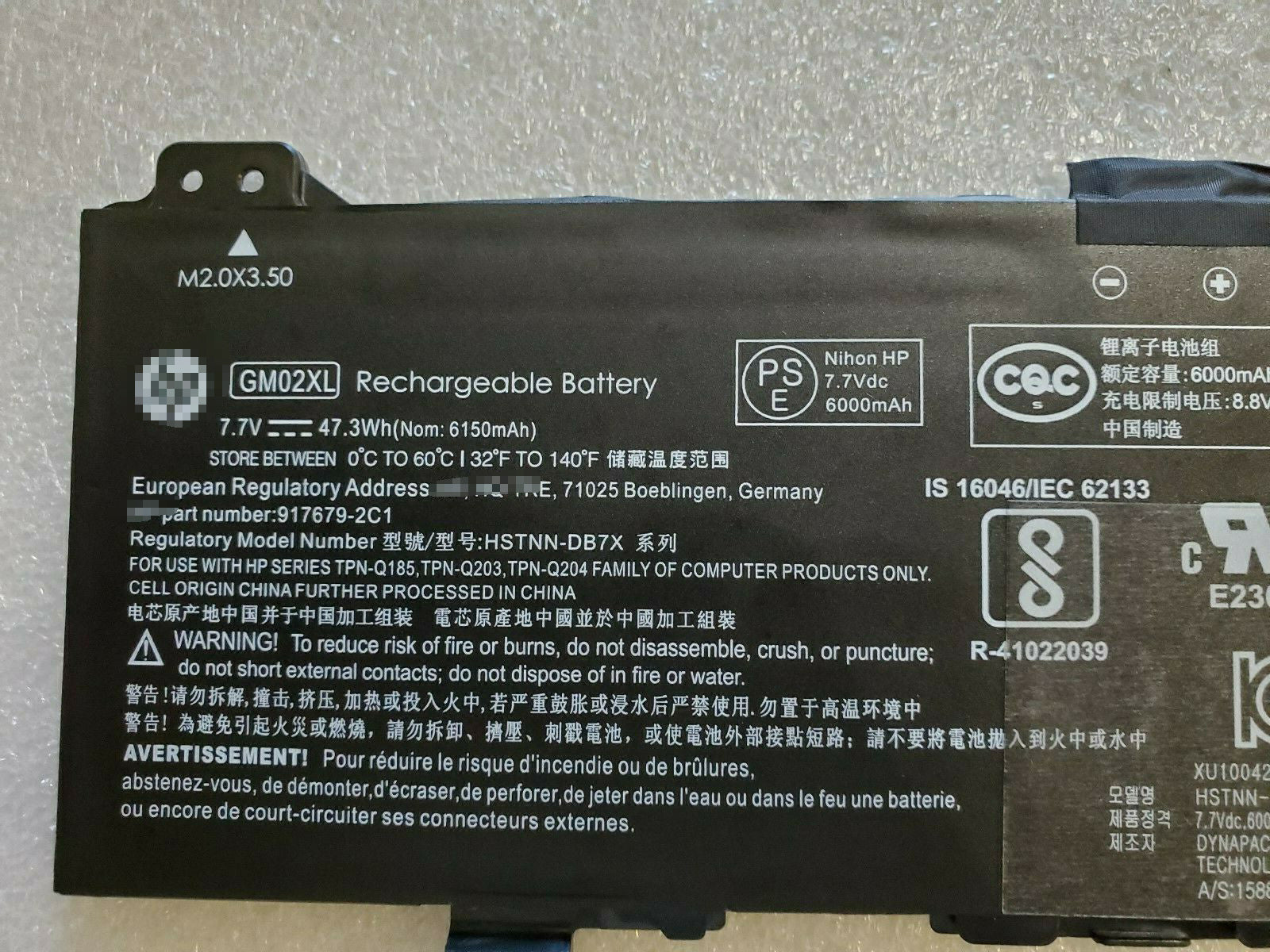 GM02XL 47.3Wh Battery for Hp Chromebook 14 G5 Chromebook X360 11 G1 - Store Shoppe