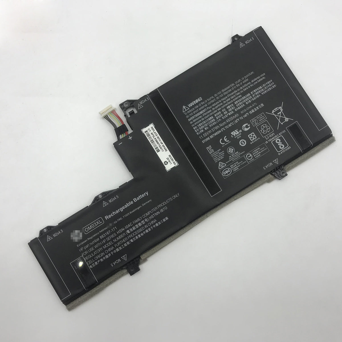 Hp EliteBook X360 1030 G2 HSTNN-IB70 863167-1B1 OM03XL 57Wh Battery - Store Shoppe