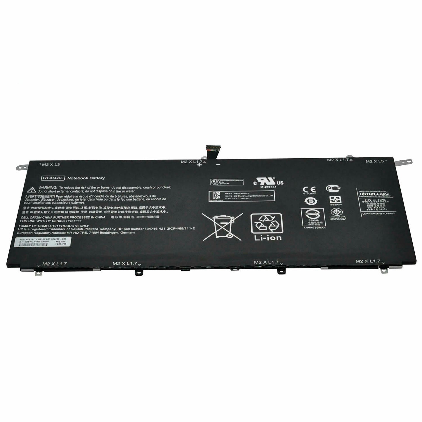 RG04XL Battery For Hp 734746-421 HSTNN-LB5Q Spectre 13 Pro Ultrabook - Store Shoppe