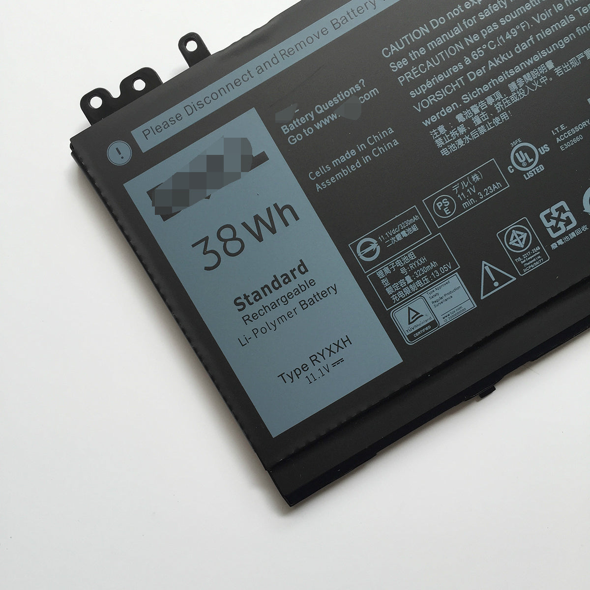 RYXXH 38Wh Battery For Dell Latitude 12 E5250 E5250 E5450 E5550 - Store Shoppe