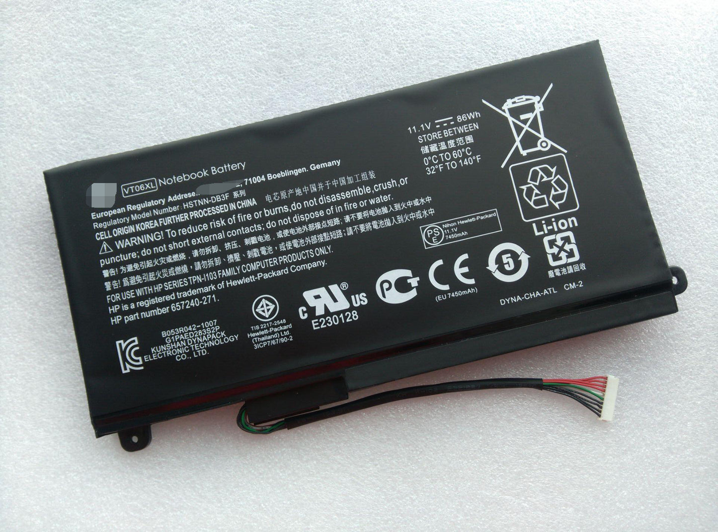VT06XL 86Wh Battery for Hp Envy 17-3000 Series HSTNN-DB3F 657240-271 - Store Shoppe