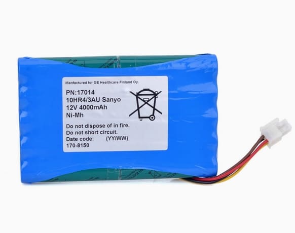 GE Datex-Ohmeda S/5, 17014, 10HR4/3AU 17014 4000mAh Battery