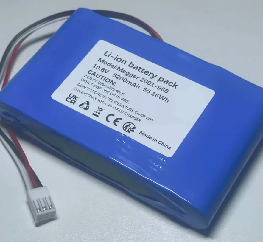 2001-966 Battery For Megger MIT1025 MIT515 MIT525 Insulation Tester with Plug