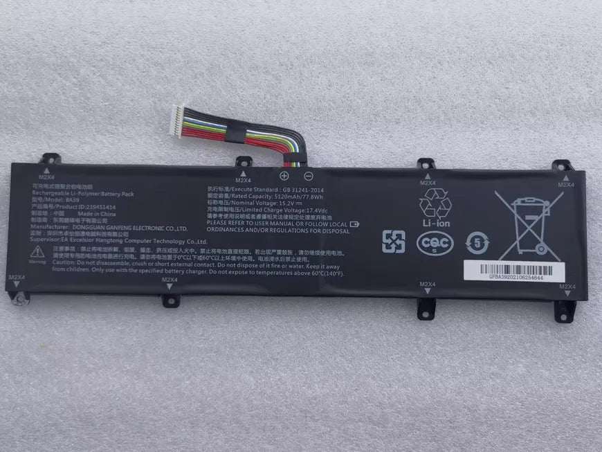 239451414 Li-Polymer Battery for Tongfang TL411-V3 BA39 5120mAh 77.8Wh