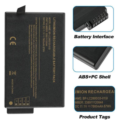 338911120044 Battery for Getac M230 X500 BP-LP2900/33-01PI BP-LC2400/33-01SI