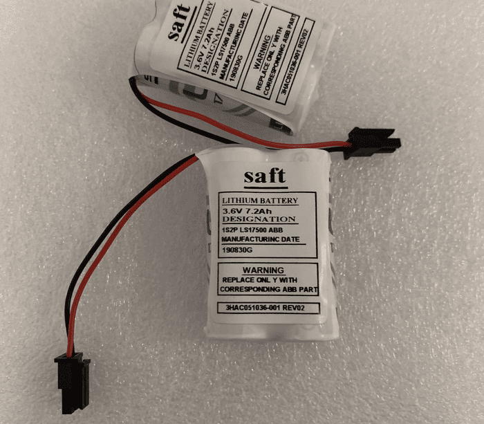 7.2V 3HAC044075-001/01 3.6V 3HAC051036-001 Robot Battery 1S2P LS17500 ABB