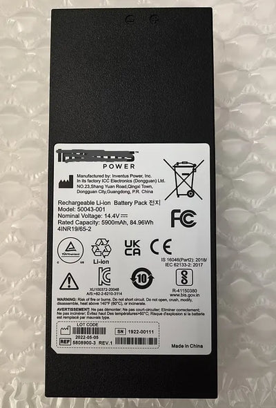 50043-001 5808900-3 1922-00111 Batterie Inventus Power 14,4 V 5900 mAh