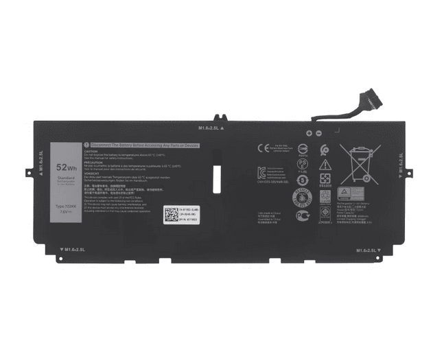 722KK 52Wh Battery for Dell XPS 13 9300 9380 9310 2XXFW FP86V P117G