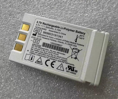 989803191341 830mAh Battery for Philips Expression MR400 Gen-3 wireless ECG Monitor
