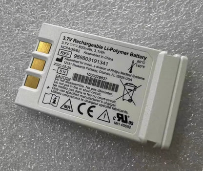 989803191341 830mAh Battery for Philips Expression MR400 Gen-3 wireless ECG Monitor