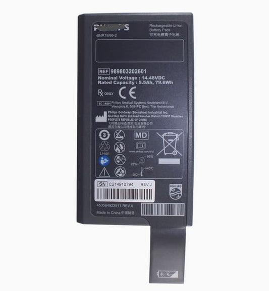 989803202601 867172 Battery for Philips Efficia DFM100 Monitor 5.5Ah