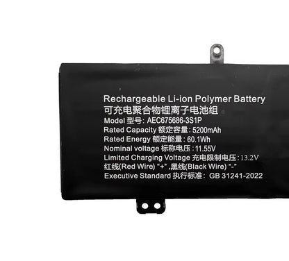 AEC675686-3S1P Battery for Acer Swift Go 14 N23J2 S14-71  for MECHREVO Boundless 14