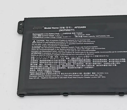AP22ABN Battery for Acer Swift Go SFG16-71 SFG14-71 TMP414-53 65Wh