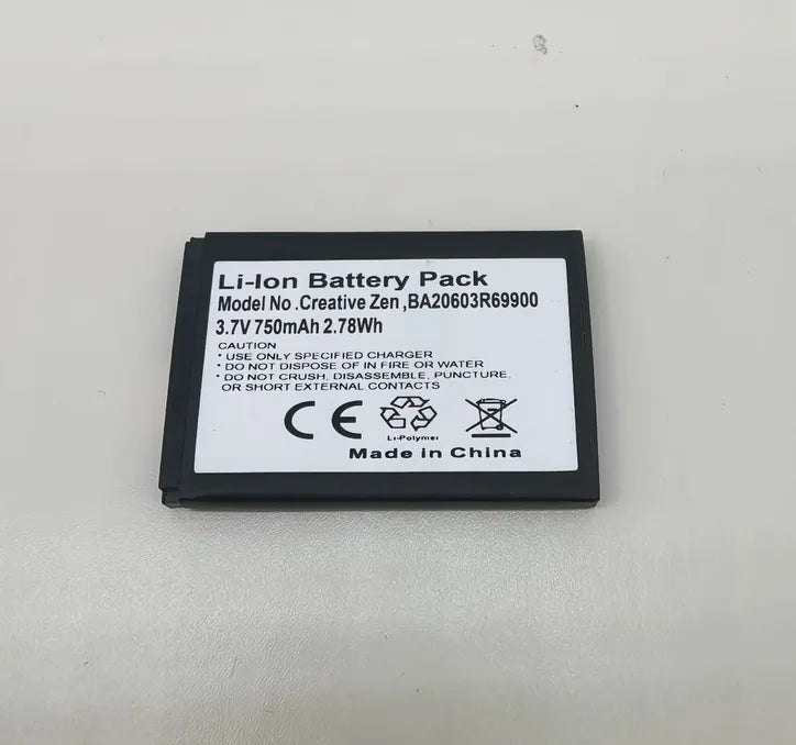 BA20603R69900 Battery For Creative Zen Micro 5GB CZMAB01 Zen Micro 1000mAh 3.7Wh