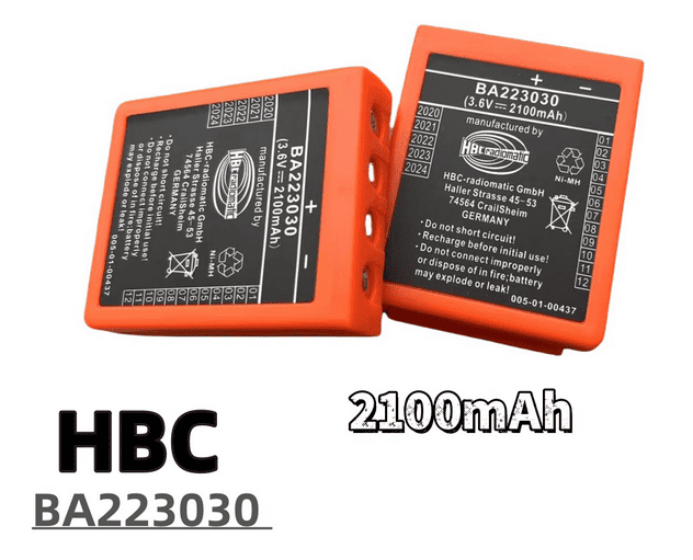 BA223030 3.6V 2.1Ah HBC Crane / Kone Overhead Crane Pump Truck Battery